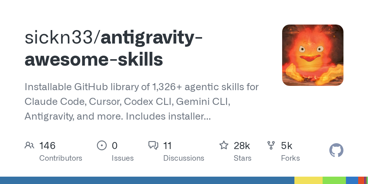 Antigravity Awesome Skills: GitHub repo AI thực chiến